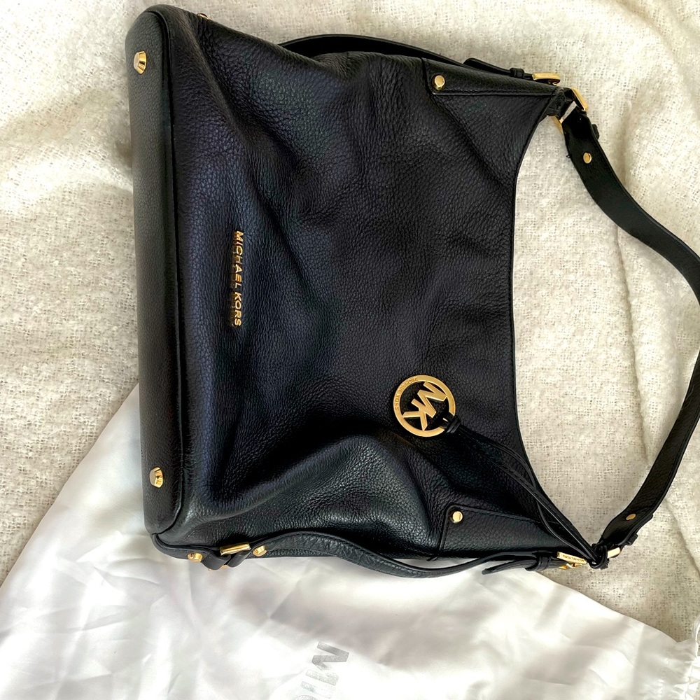 Black Pebbled Leather Michael Kors Handbag